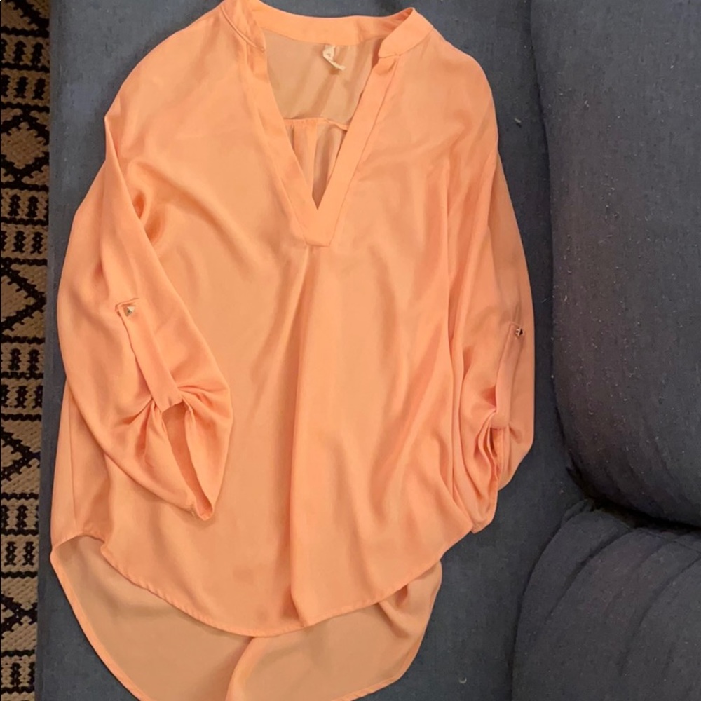 Light pink chiffon blouse